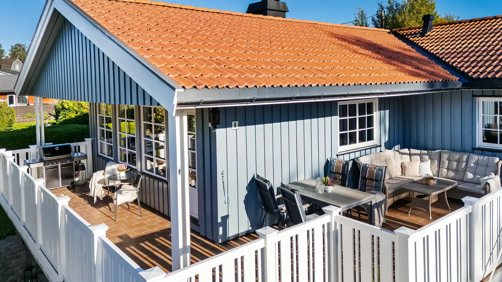 Herlig terrasse på 42kvm med gode solforhold